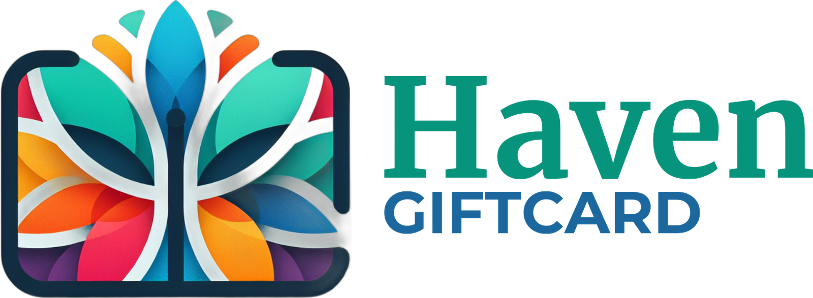 GiftCardHaven logo with a colorful abstract butterfly and text.